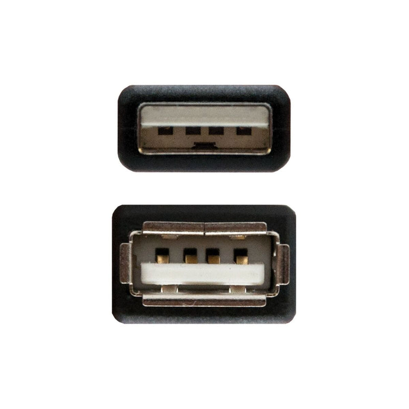 USB 2.0 Cable NANOCABLE 10.01.0202 1 m Black