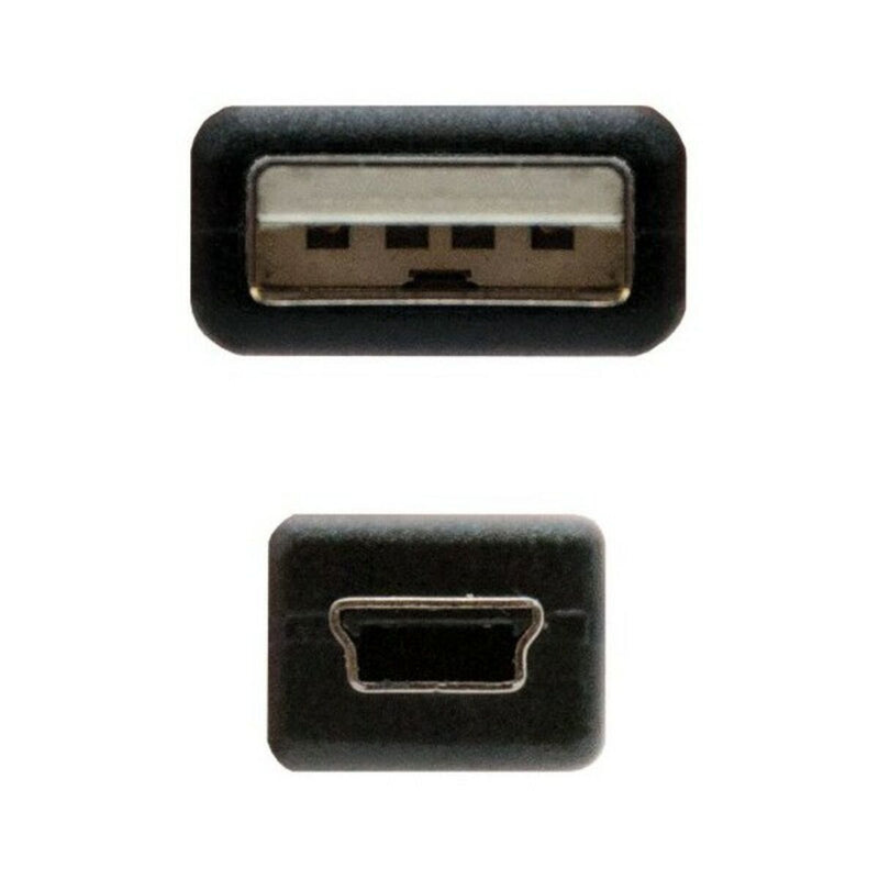 USB to Mini USB Cable NANOCABLE 10.01.0401 Black (1 m)