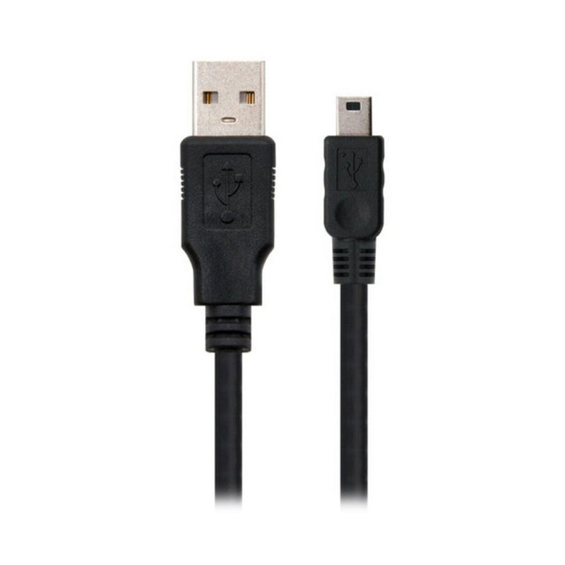 USB to Mini USB Cable NANOCABLE 10.01.0401 Black (1 m)