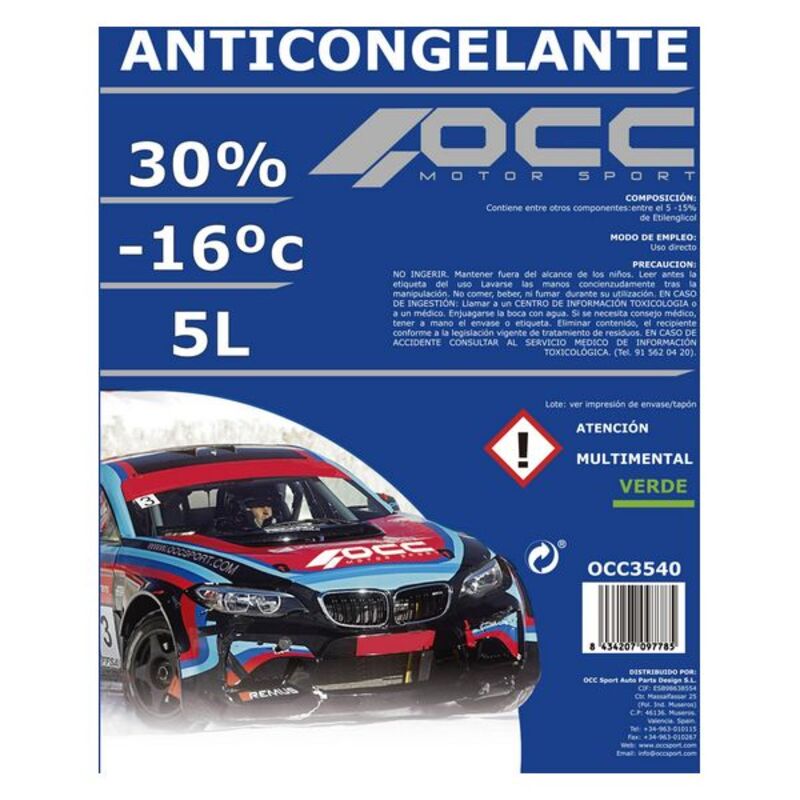 Antifreeze OCC Motorsport 30% Green (5 L)