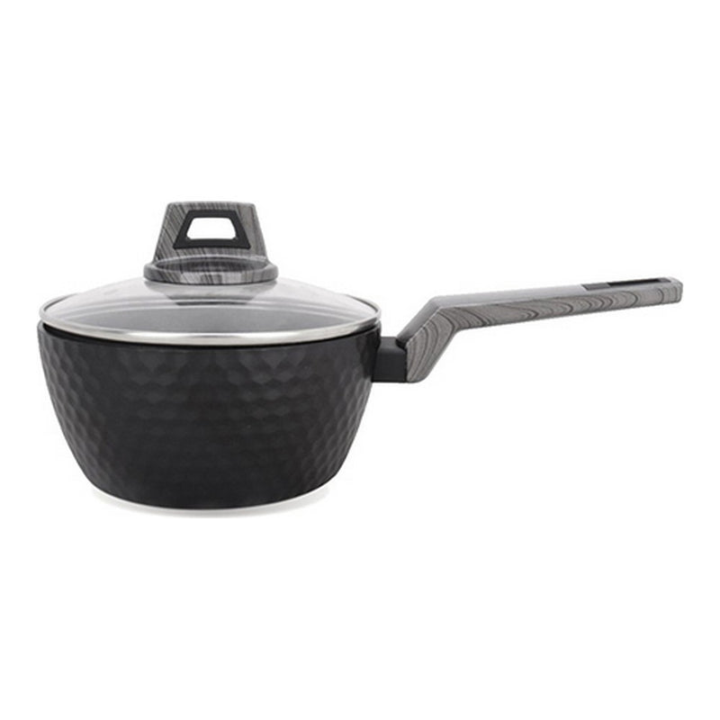 Saucepan with Lid Amercook Black Aluminium (Ø 18 cm)