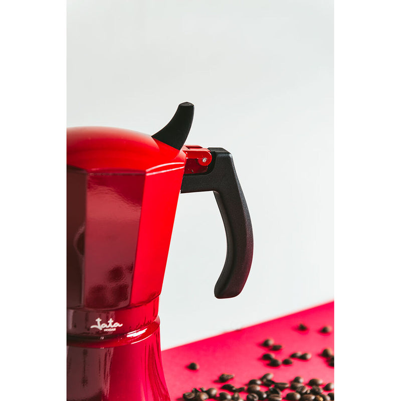 Italian Coffee Pot JATA HCAF2012 * Red Aluminium (12 Cups)