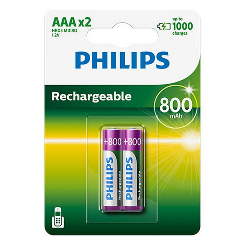 Oplaadbare batterij Philips Ni-Mh R03 800 mAh 1.2 V