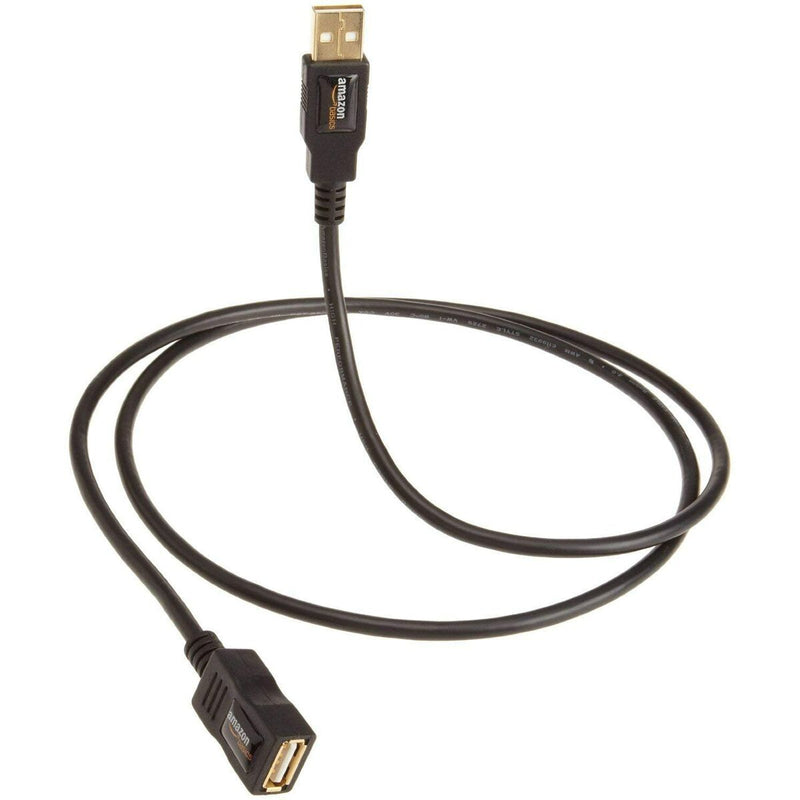 USB Extension Cable Amazon Basics B001TH7GUU Black 3 m (Refurbished A)