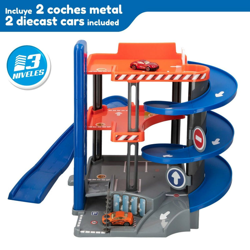 Car park with Cars Speed & Go 3 levels 52 x 42 x 44,5 cm (2 Units)