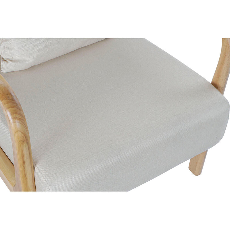 Armchair DKD Home Decor Beige Polyester MDF Wood (65 x 77 x 73 cm)
