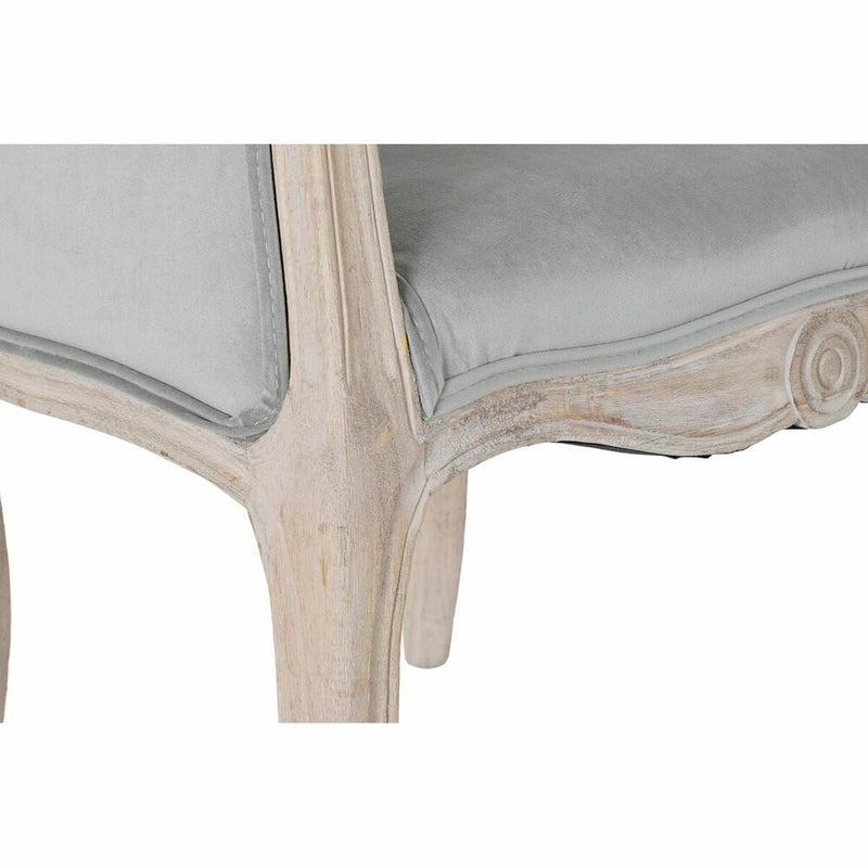 Armchair DKD Home Decor Grey Wood Polyester (58 x 56 x 69 cm)