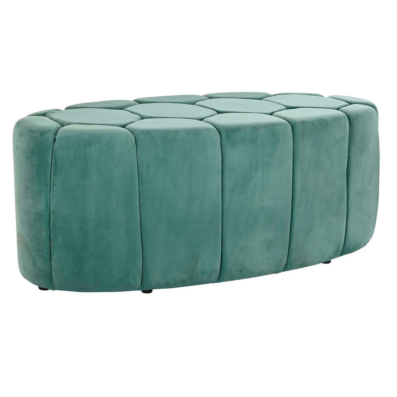 Bench DKD Home Decor Polyester Green MDF Wood (122 x 51 x 46,5 cm)