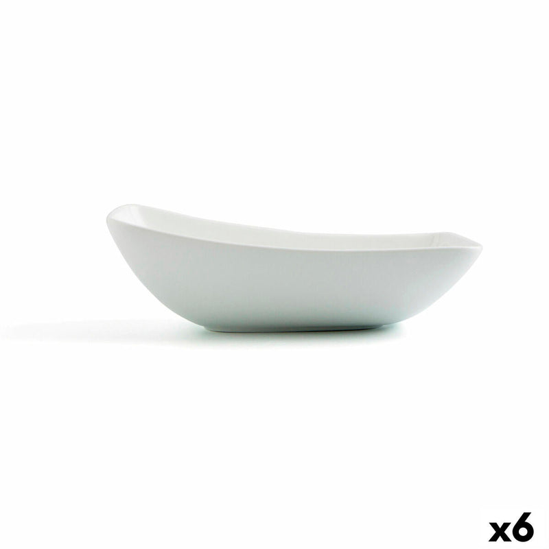 Bowl Ariane Vital Rectangular Ceramic White (24 cm) (6 Units)