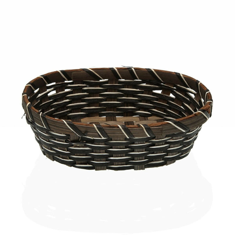 Bread Basket Versa Black Braiding Bamboo Marine algae (15,5 x 6,5 x 21 cm)