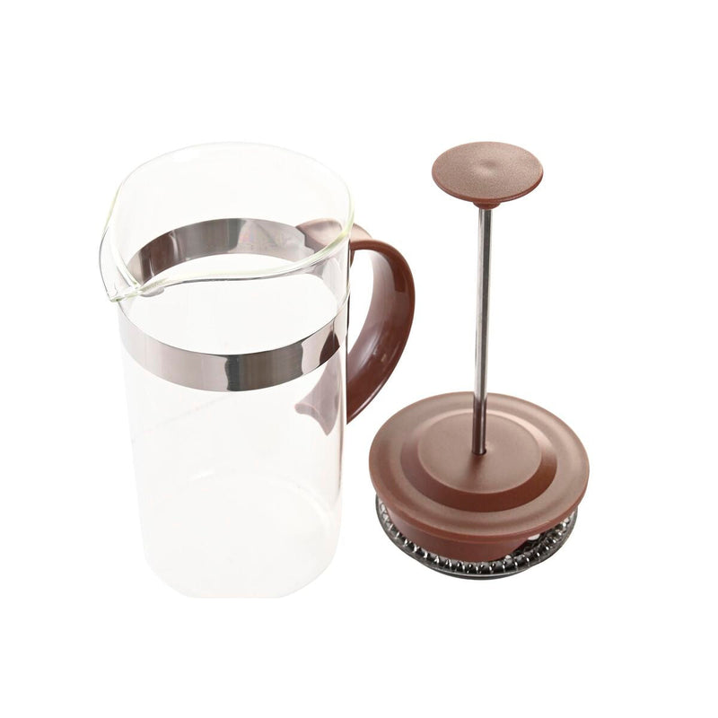 Cafetière with Plunger DKD Home Decor Brown Transparent Stainless steel Borosilicate Glass (16 x 9 x 18,5 cm) (350 ml)