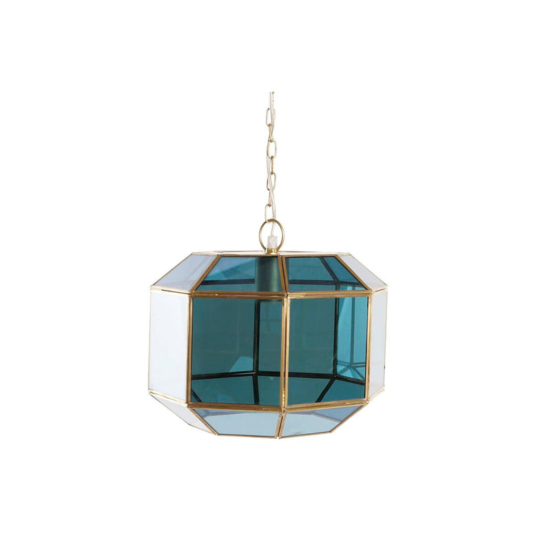 Ceiling Light DKD Home Decor Crystal Blue Golden Brass 50 W (29 x 31 x 23 cm)