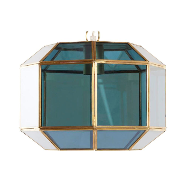 Ceiling Light DKD Home Decor Crystal Blue Golden Brass 50 W (29 x 31 x 23 cm)