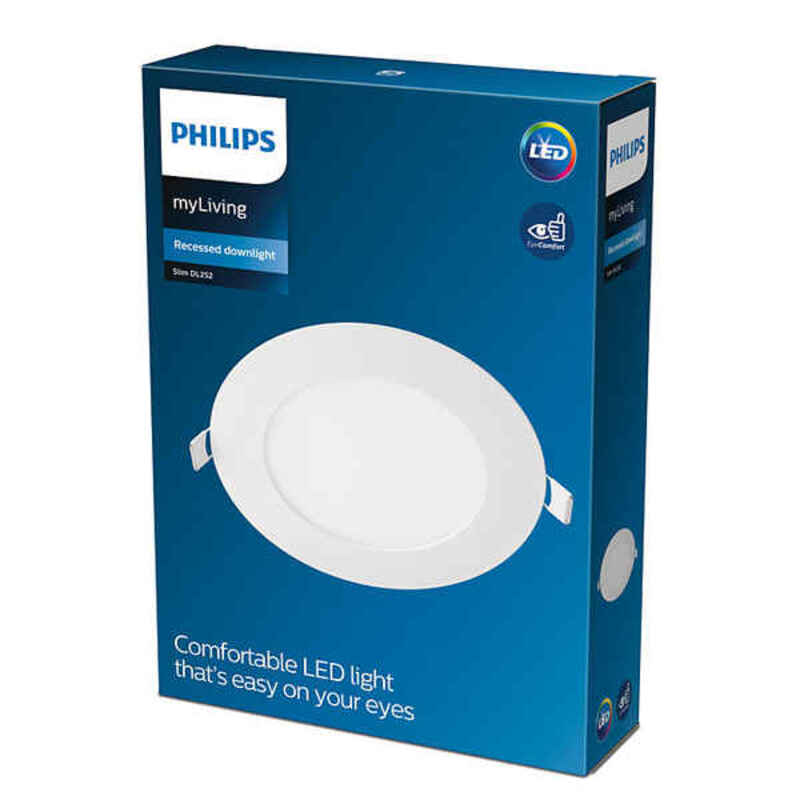 Ceiling Light Philips Downlight Slim 22, 5 x 2 cm Aluminium White 20 W (4000 K)