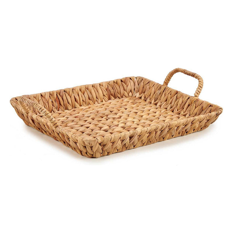 Centerpiece With handles Metal Brown Water hyacinth (31,5 x 10 x 43,5 cm)