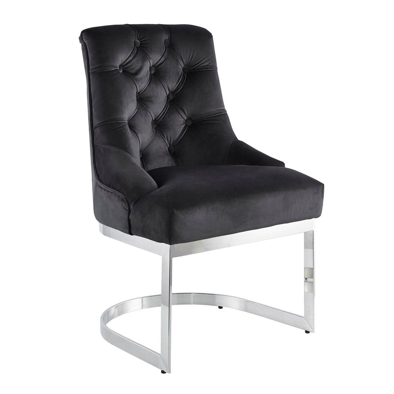 Chair DKD Home Decor Black Polyester Velvet Steel