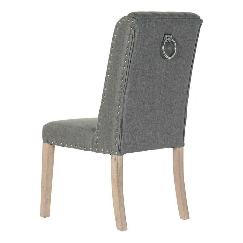 Chair DKD Home Decor Linen Rubber wood (53 x 53 x 102 cm)