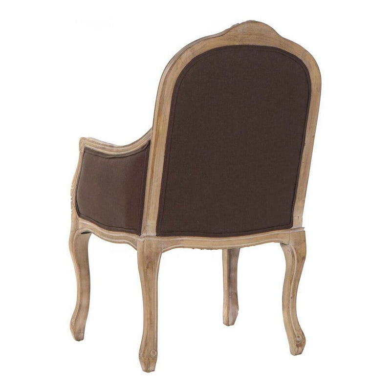 Chair DKD Home Decor Linen Rubber wood (63.5 x 49.5 x 102 cm)
