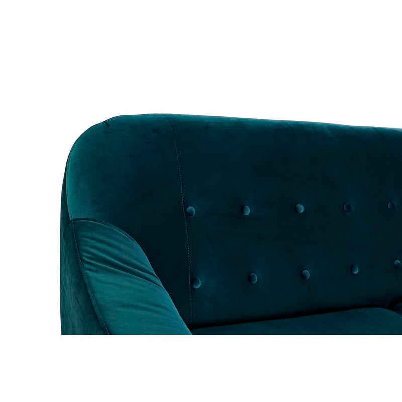 Chaise Longue Sofa DKD Home Decor Turquoise Polyester Rubber wood (230 x 144 x 84 cm)