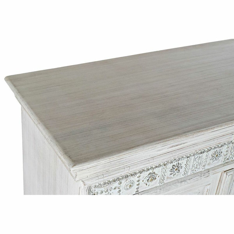 Chest of drawers DKD Home Decor Aluminium White Mango wood (101 x 40 x 95 cm)