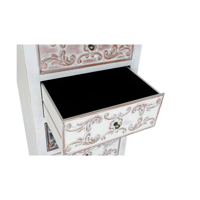 Chest of drawers DKD Home Decor Brown MDF White Dark brown Arab (60 x 40 x 131 cm)