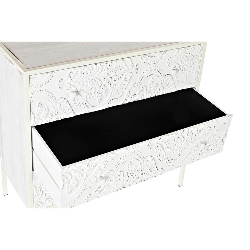 Chest of drawers DKD Home Decor Fir MDF White Arab (80 x 34 x 80 cm)