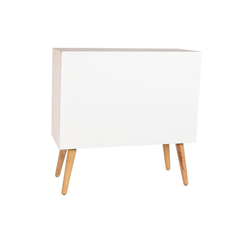 Chest of drawers DKD Home Decor Fir Natural Cotton White (80 x 35 x 80 cm)