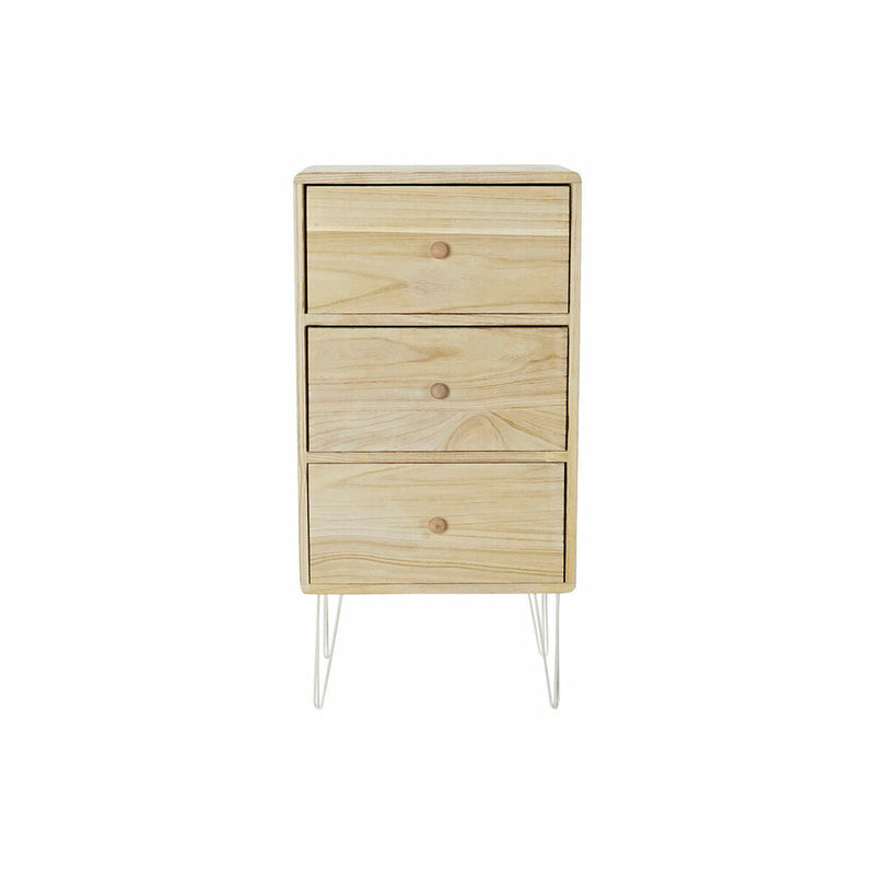 Chest of drawers DKD Home Decor Natural Metal Paolownia wood (40 x 29 x 78 cm)
