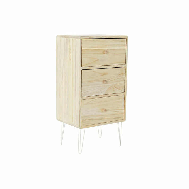 Chest of drawers DKD Home Decor Natural Metal Paolownia wood (40 x 29 x 78 cm)