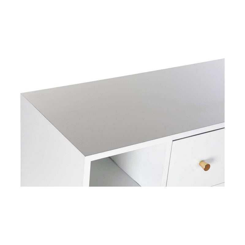 Chest of drawers DKD Home Decor Natural Metal White Cream Melamin (76 x 34 x 94 cm)