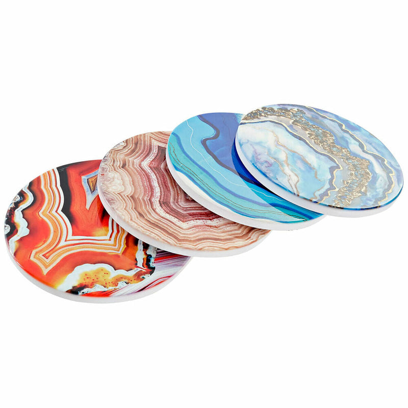 Coasters DKD Home Decor Dolomite (10,8 x 10,8 x 0,7 cm) (4 pcs)