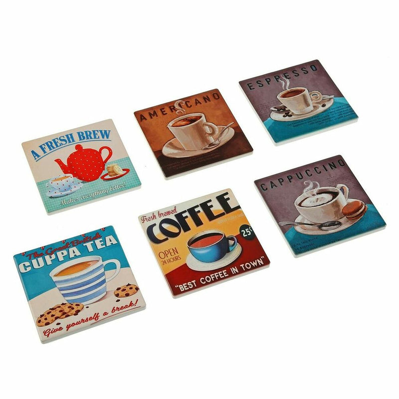 Coasters Versa Cofee (10 x 10 cm) (6 Pieces)
