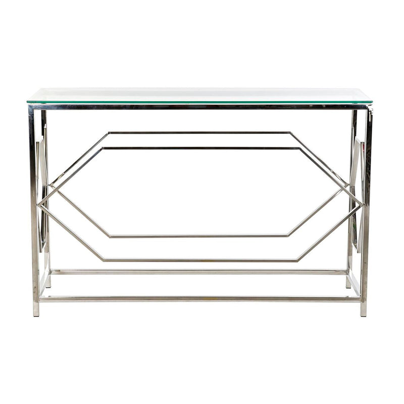 Console DKD Home Decor Crystal Silver Stainless steel (120 x 40 x 78 cm)