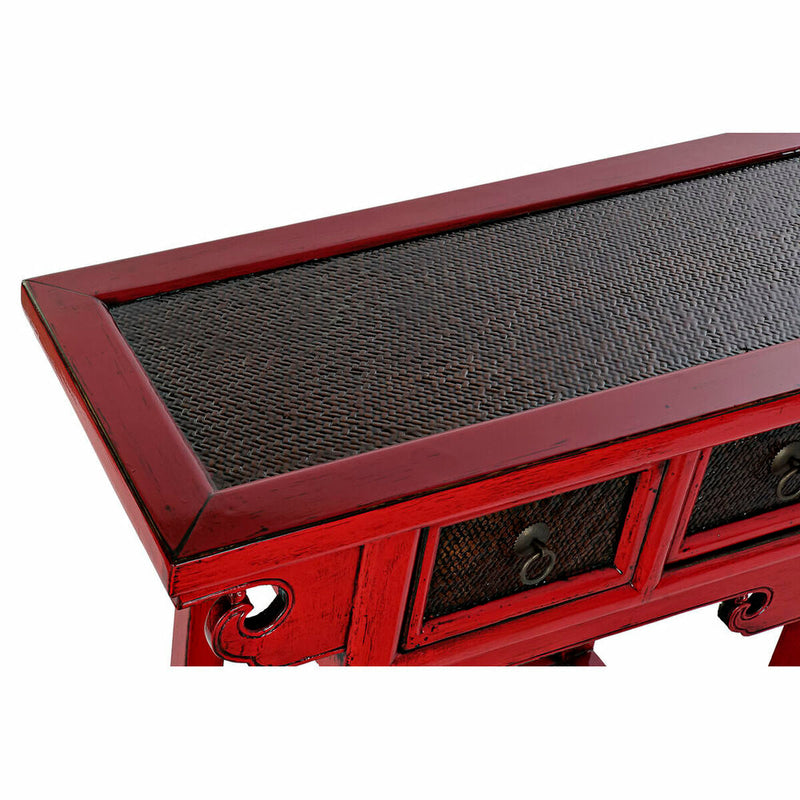Console DKD Home Decor Red Dark brown Elm wood (85 x 35 x 80 cm)