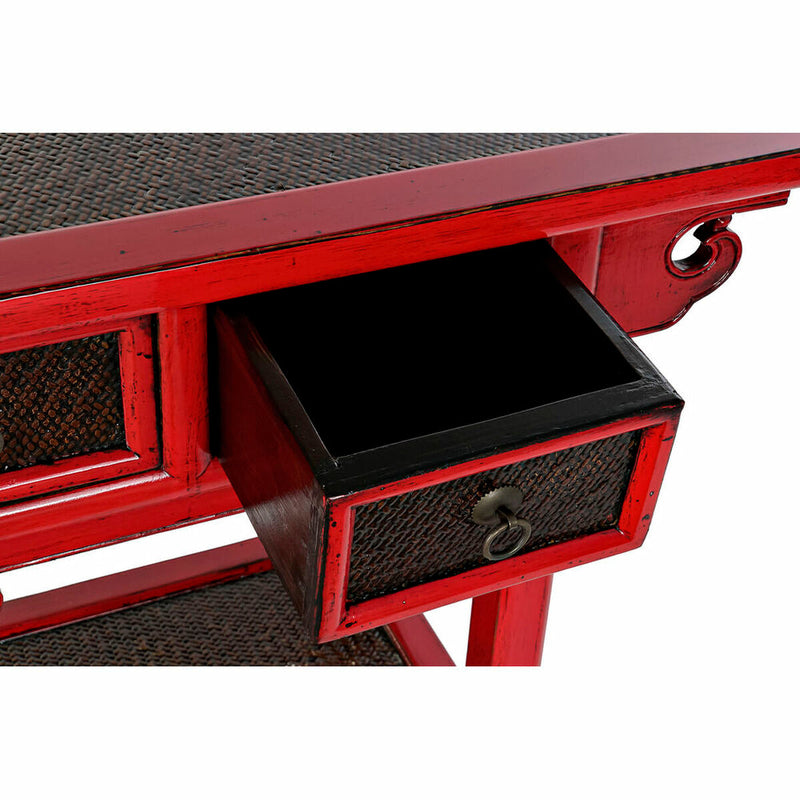 Console DKD Home Decor Red Dark brown Elm wood (85 x 35 x 80 cm)