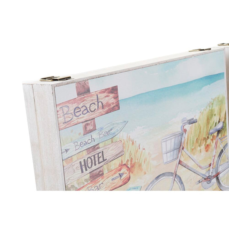Cover DKD Home Decor Beach Counter 46,5 x 6 x 31,5 cm 2 Units MDF Wood