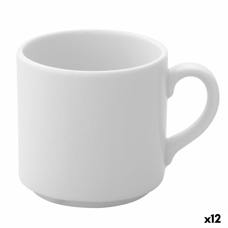 Cup Ariane Prime Coffee Ceramic White (200 ml) (12 Units)