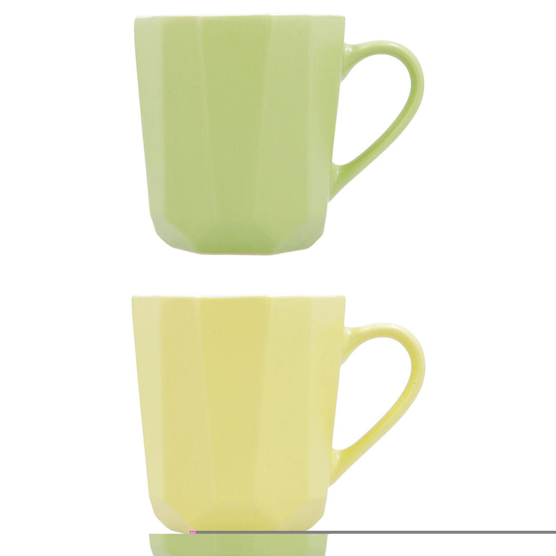 Cup Bidasoa Mimosa Ceramic Multicolour (380 ml) (12 Units)