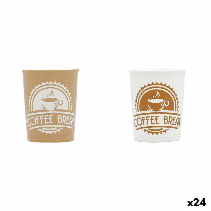 Cup Quid Coffee Break Ceramic Multicolour (100 ml) (24 Units)