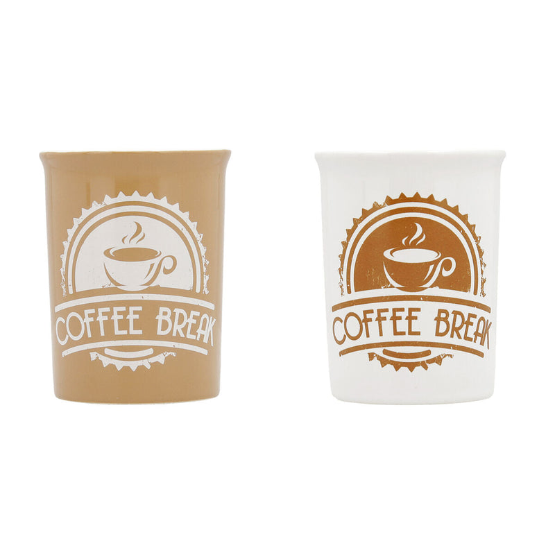 Cup Quid Coffee Break Ceramic Multicolour (240 ml) (12 Units)