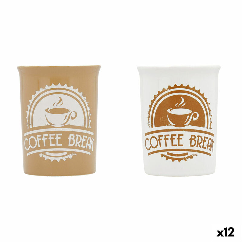Cup Quid Coffee Break Ceramic Multicolour (240 ml) (12 Units)