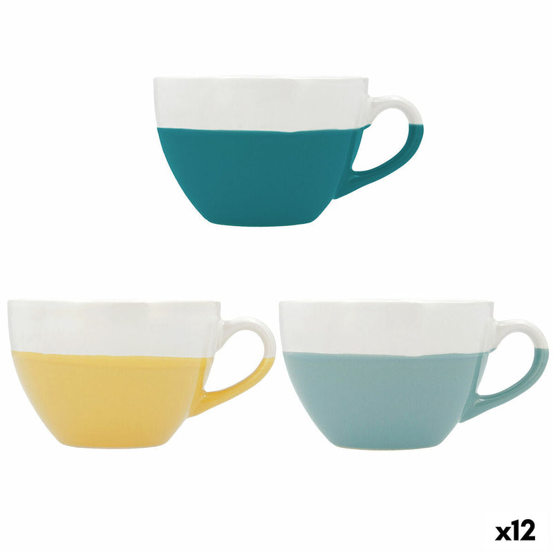 Cup Quid Viba Ceramic Bicoloured (450 ml) (12 Units)