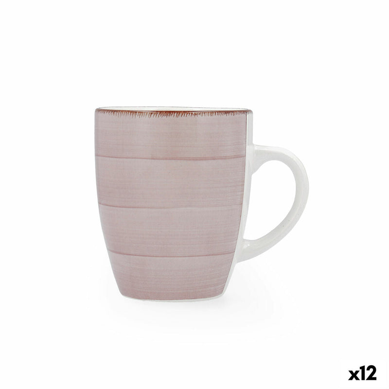 Cup Quid Vita Morning Peoni Ceramic Pink (350 ml) (12 Units)