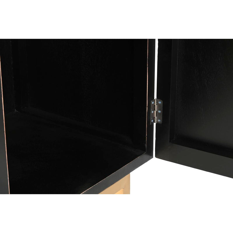 Cupboard DKD Home Decor Black Metal Poplar (110 x 50 x 180 cm)