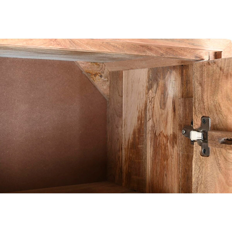 Cupboard DKD Home Decor Natural Black Metal Mango wood (110 x 45 x 190 cm)
