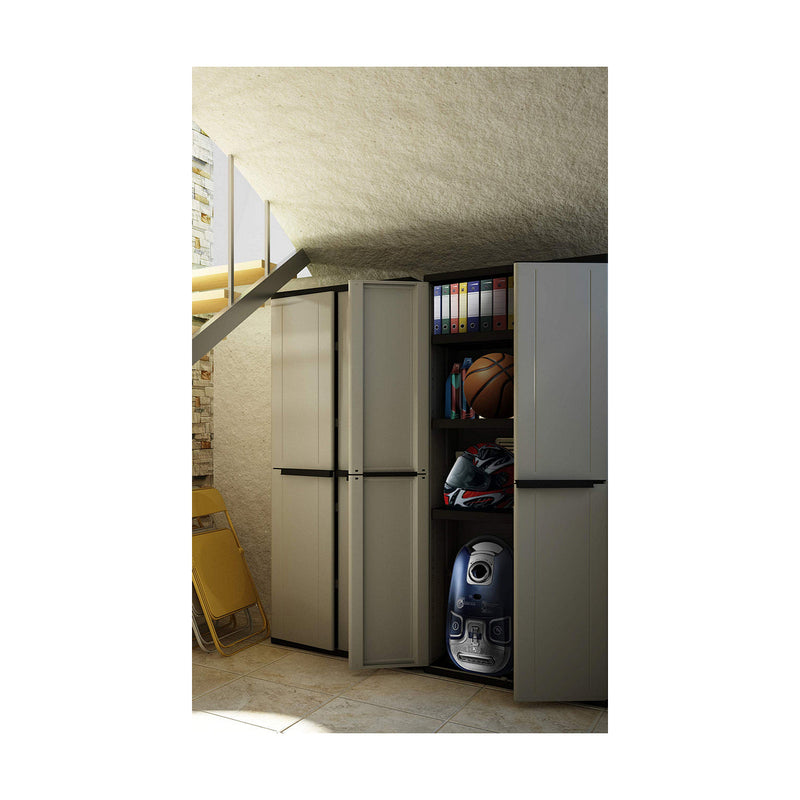 Cupboard Terry jline268 Black/Grey Resin (68 x 37,5 x 163,5 cm)