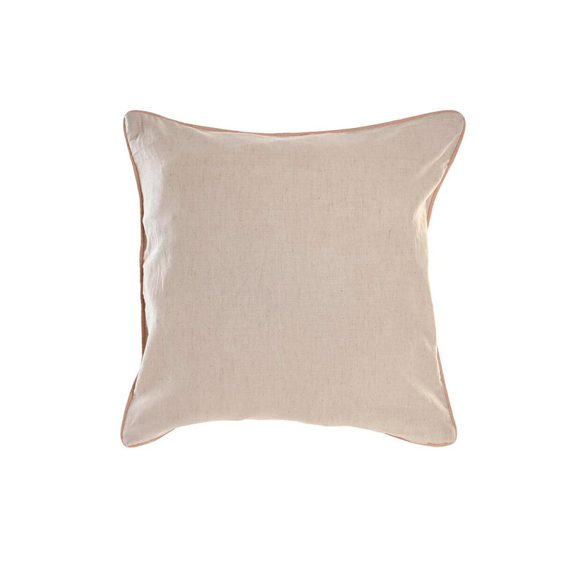 Cushion DKD Home Decor Beige Pink Polyester Cotton (50 x 15 x 50 cm)
