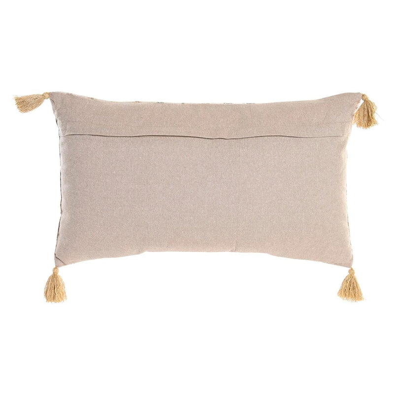Cushion DKD Home Decor Beige Polyester Cotton Aluminium (60 x 15 x 35 cm)