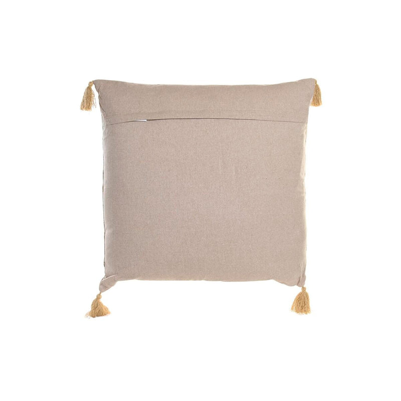 Cushion DKD Home Decor Beige Polyester Cotton Aluminium Rhombus (60 x 20 x 60 cm)