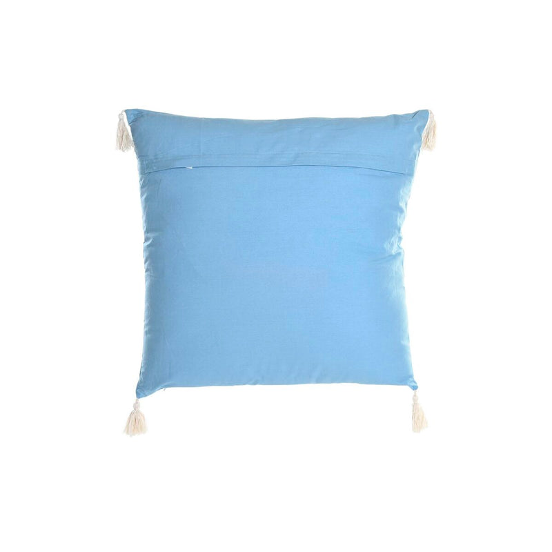 Cushion DKD Home Decor Blue Polyester Cotton White (60 x 20 x 60 cm)